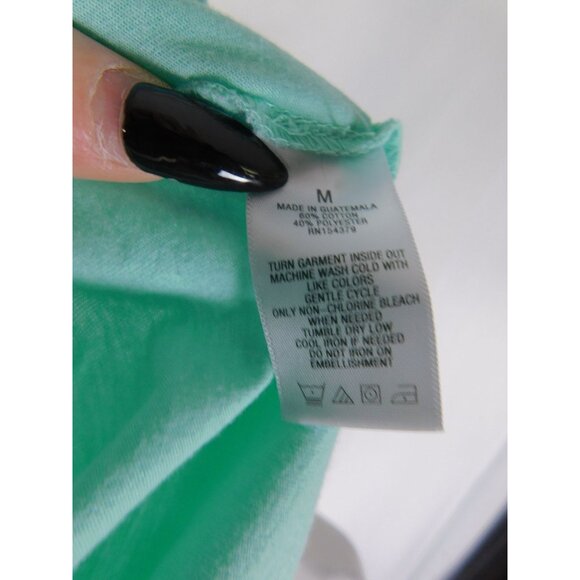 Free State M Moon & Flowers Tee Celestial Witchcore Graphic Shirt Aqua - Picture 10 of 10